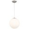 Access Lighting Pearl, Pendant, Brushed Steel Finish, Opal Glass 23941-BS/OPL - alternate 1